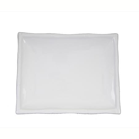 Bamboo White Rectangle Plate 6x9