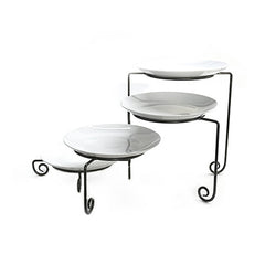 Wrought Iron 4 Tier Plate Stand