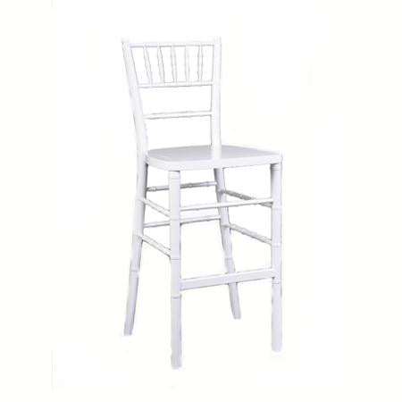 Party Rental Products White Ballroom Bar stool Chairs