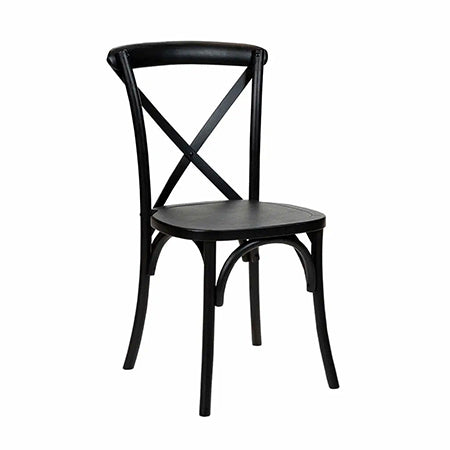 Cross Back Chair - Black