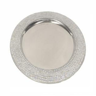 Silver Sequin Charger 14