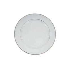 Silver Rim 9" Luncheon Plate