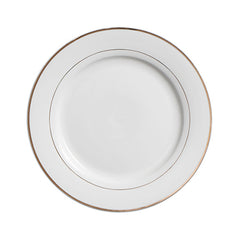White w/ Gold Edge 8" Salad/Dessert Plate
