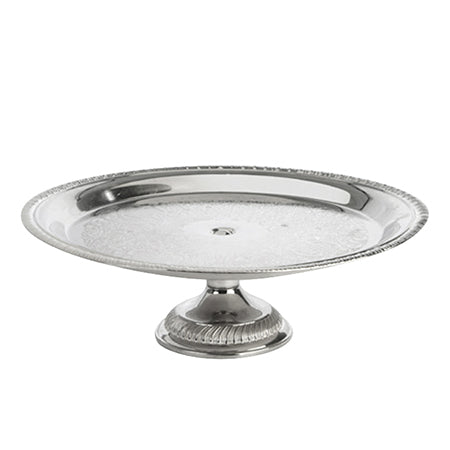Silver 12" Round Cake Stand