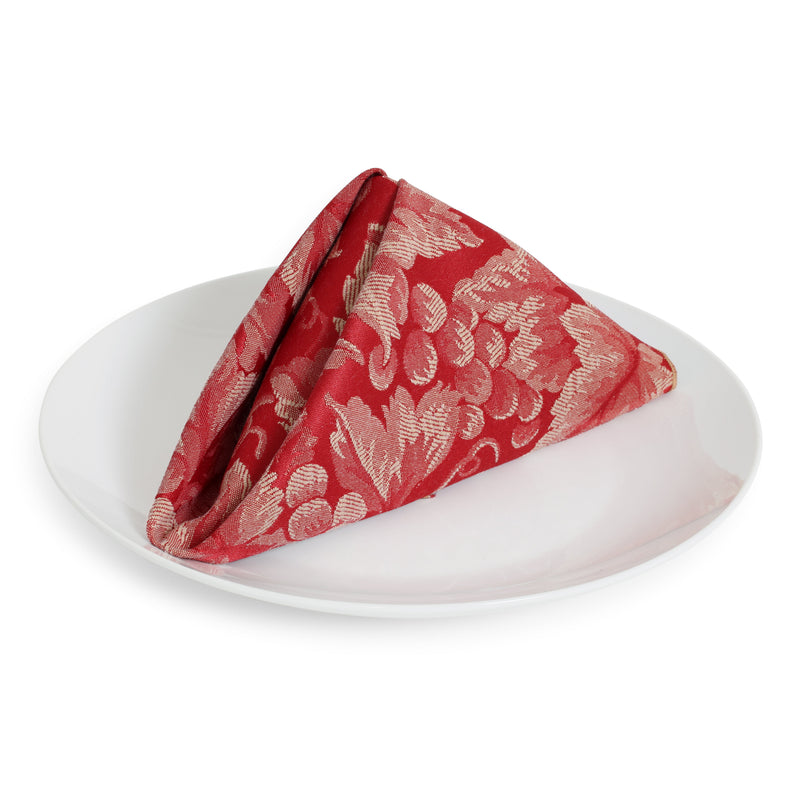 Aragon Red Damask Napkin