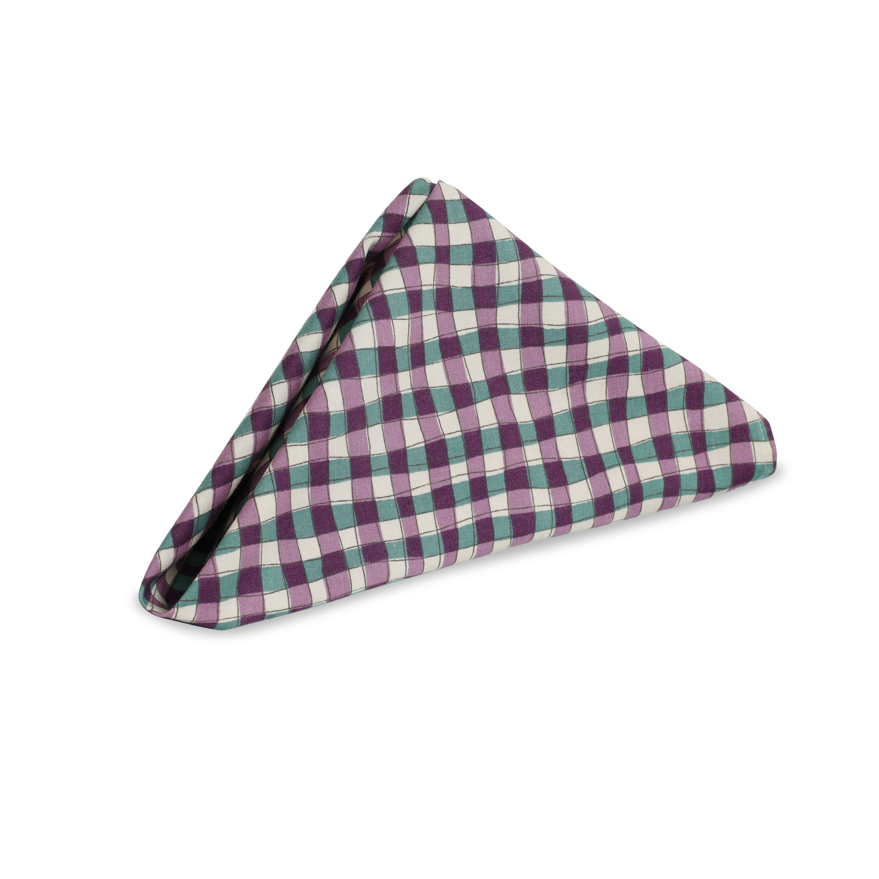 Aubergine Check Napkin