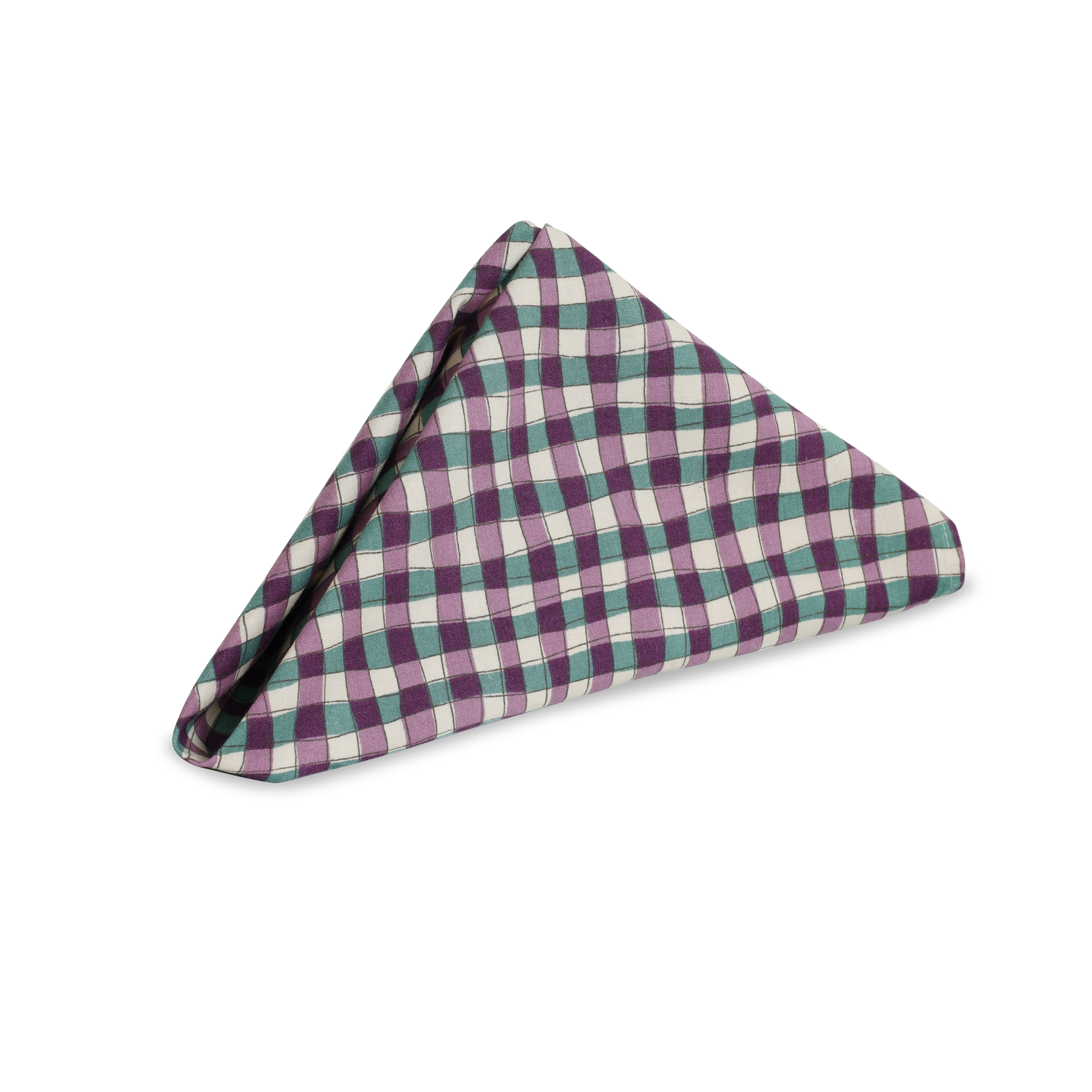 Aubergine Check Napkin