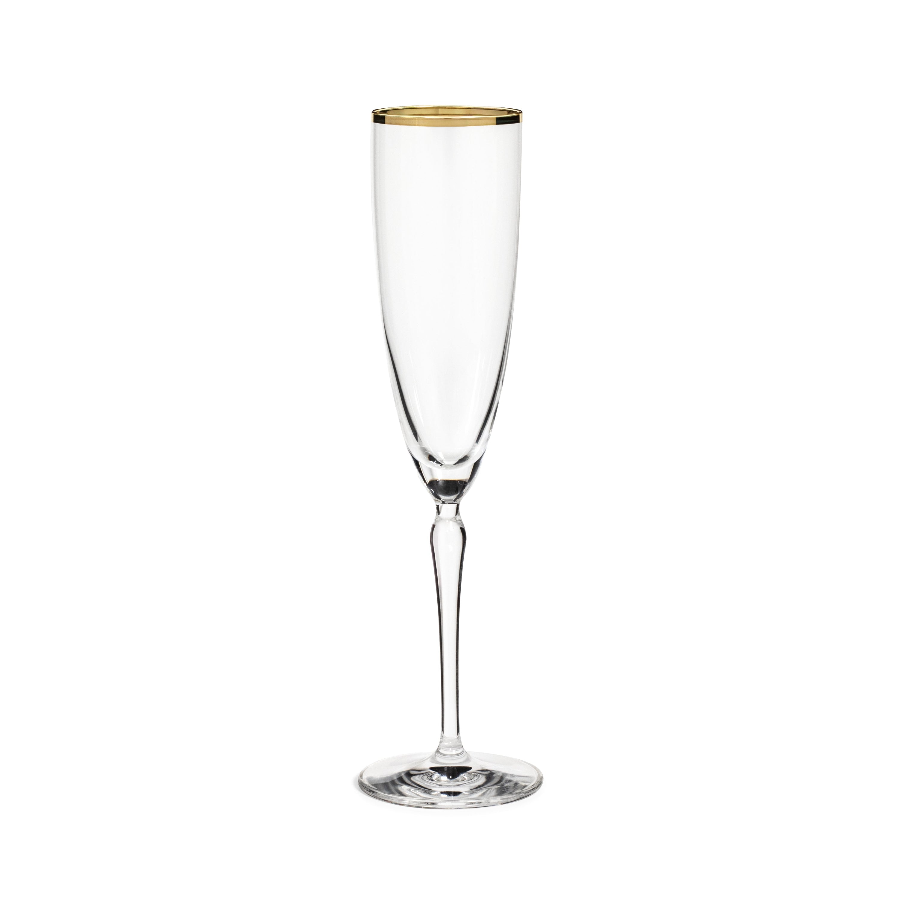 Audrey Gold Rim Champagne Flute 8oz