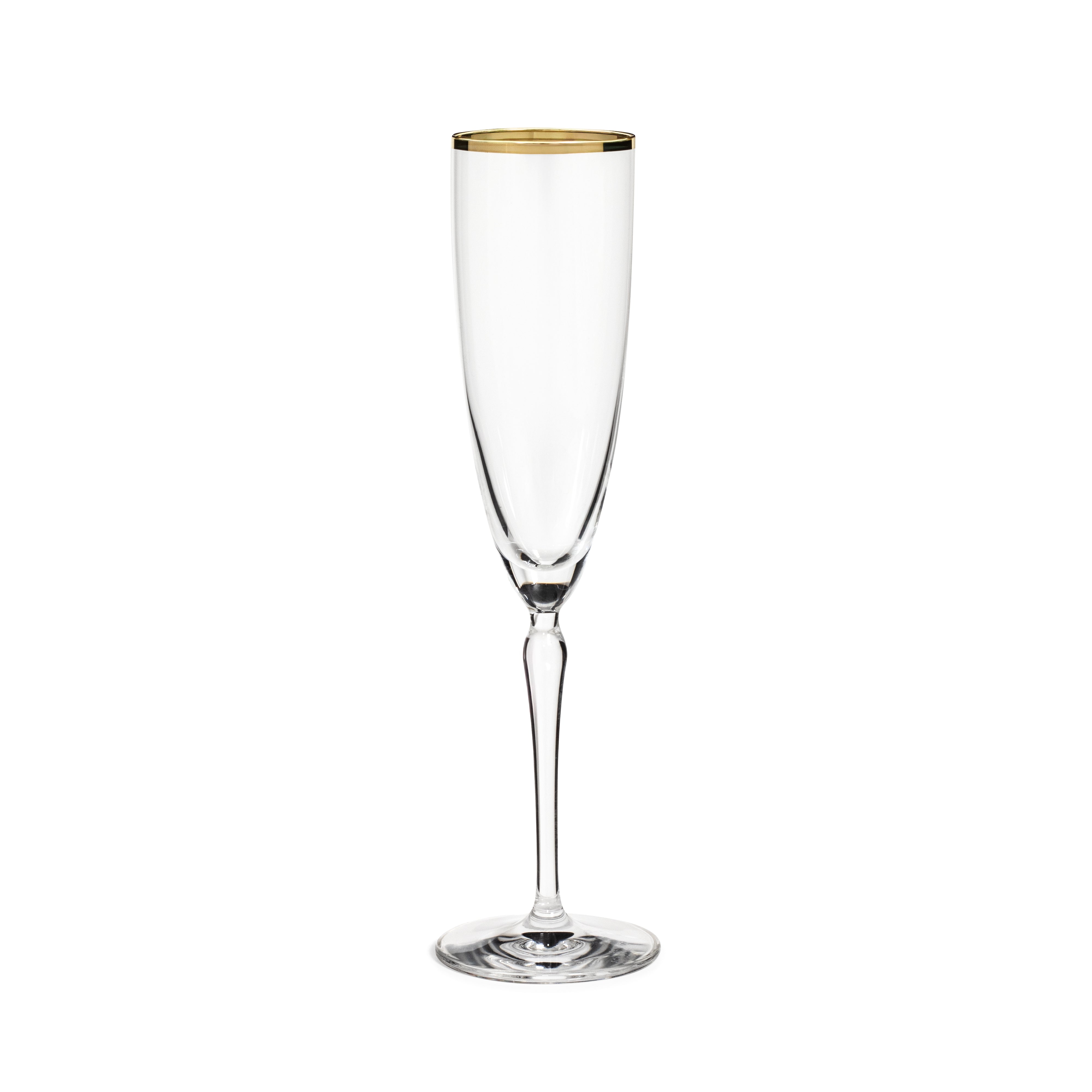 Audrey Gold Rim Champagne Flute 8oz