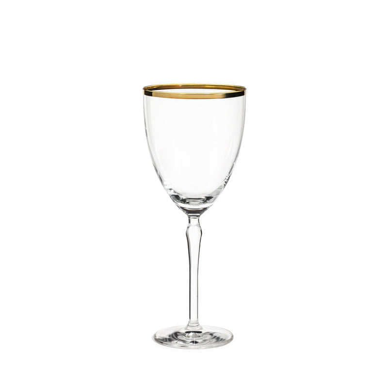 Audrey Gold Rim Water Glass 14oz