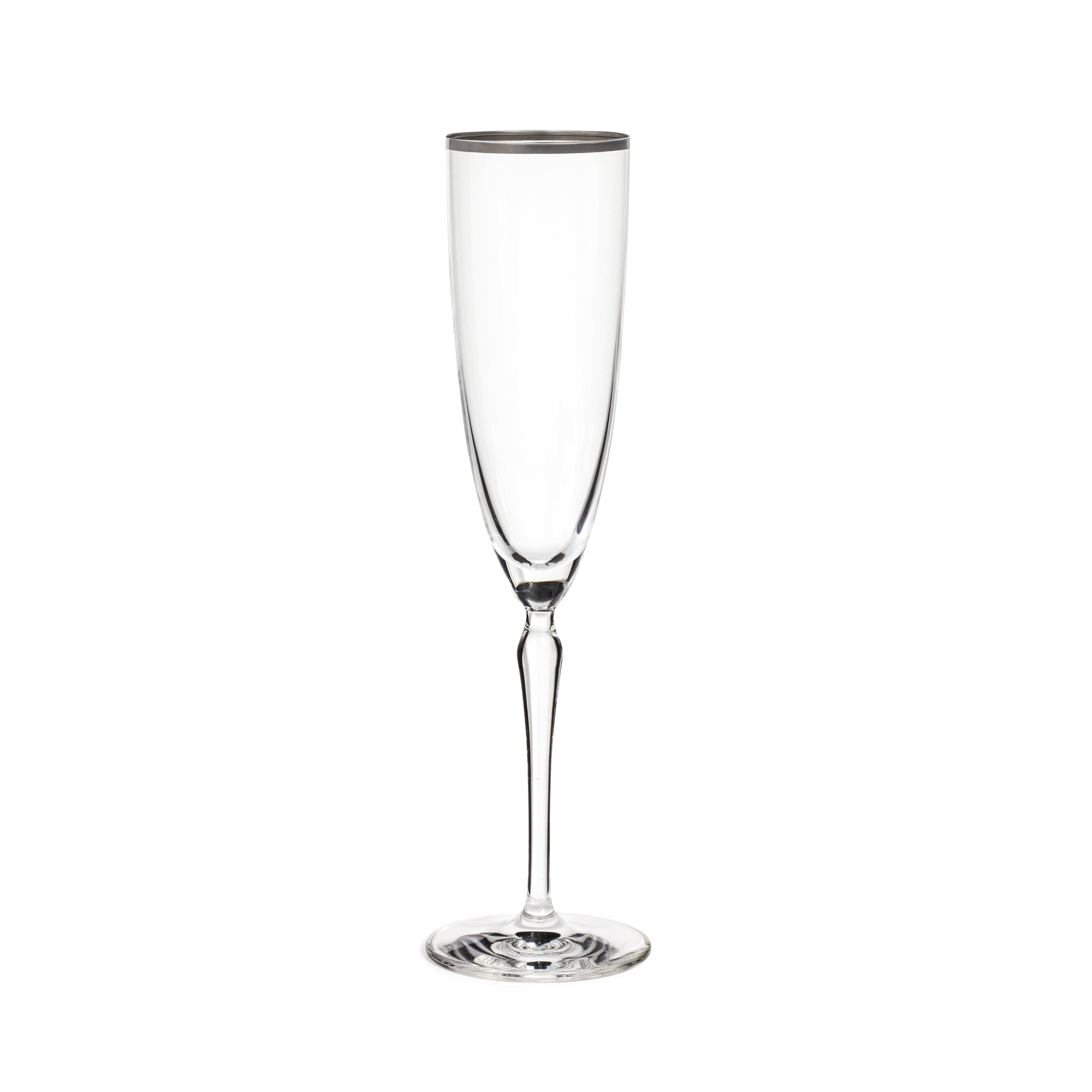 Audrey Silver Rim Flute Champagne 8oz
