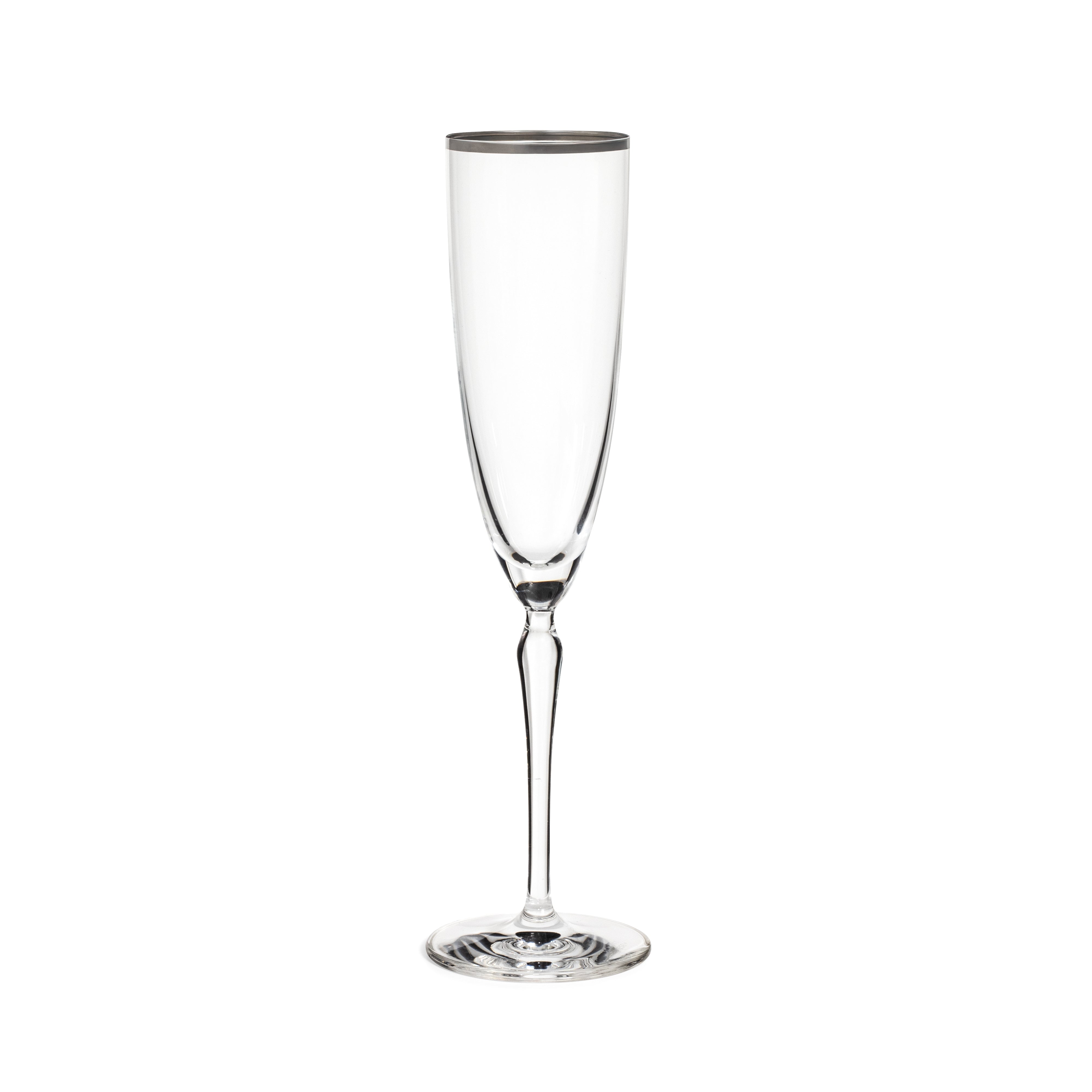 Audrey Silver Rim Flute Champagne 8oz