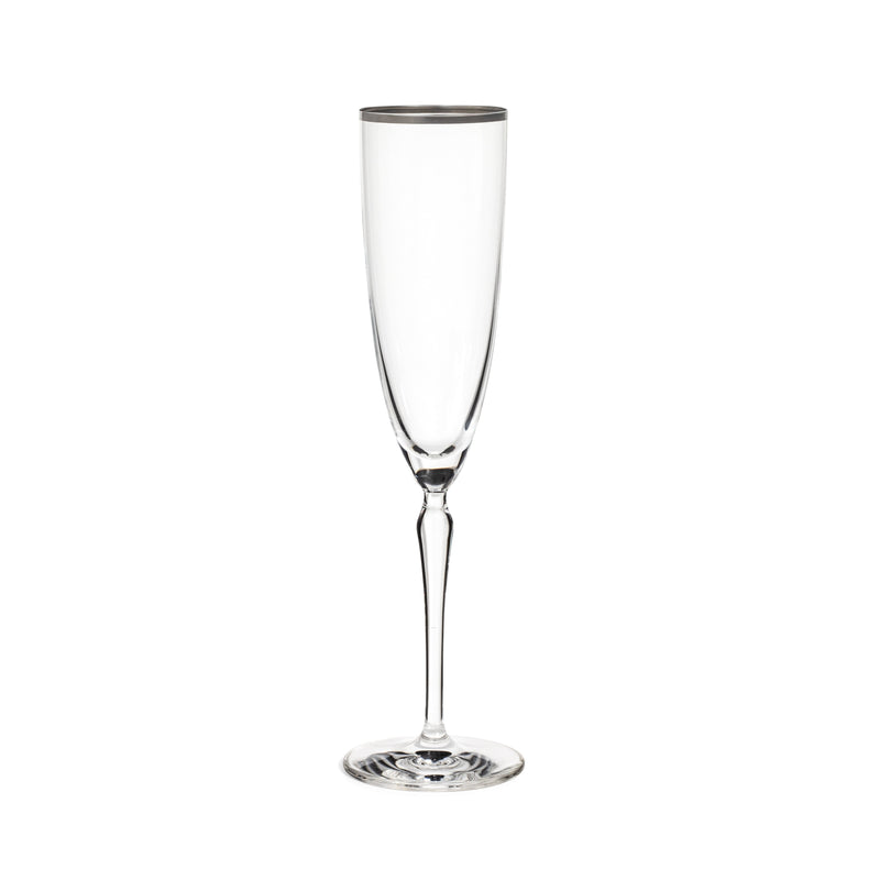 Audrey Silver Rim Flute Champagne 8oz