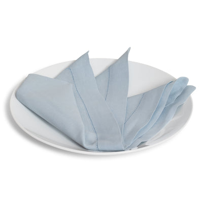 Hemstitched Baby Blue Dinner Napkin