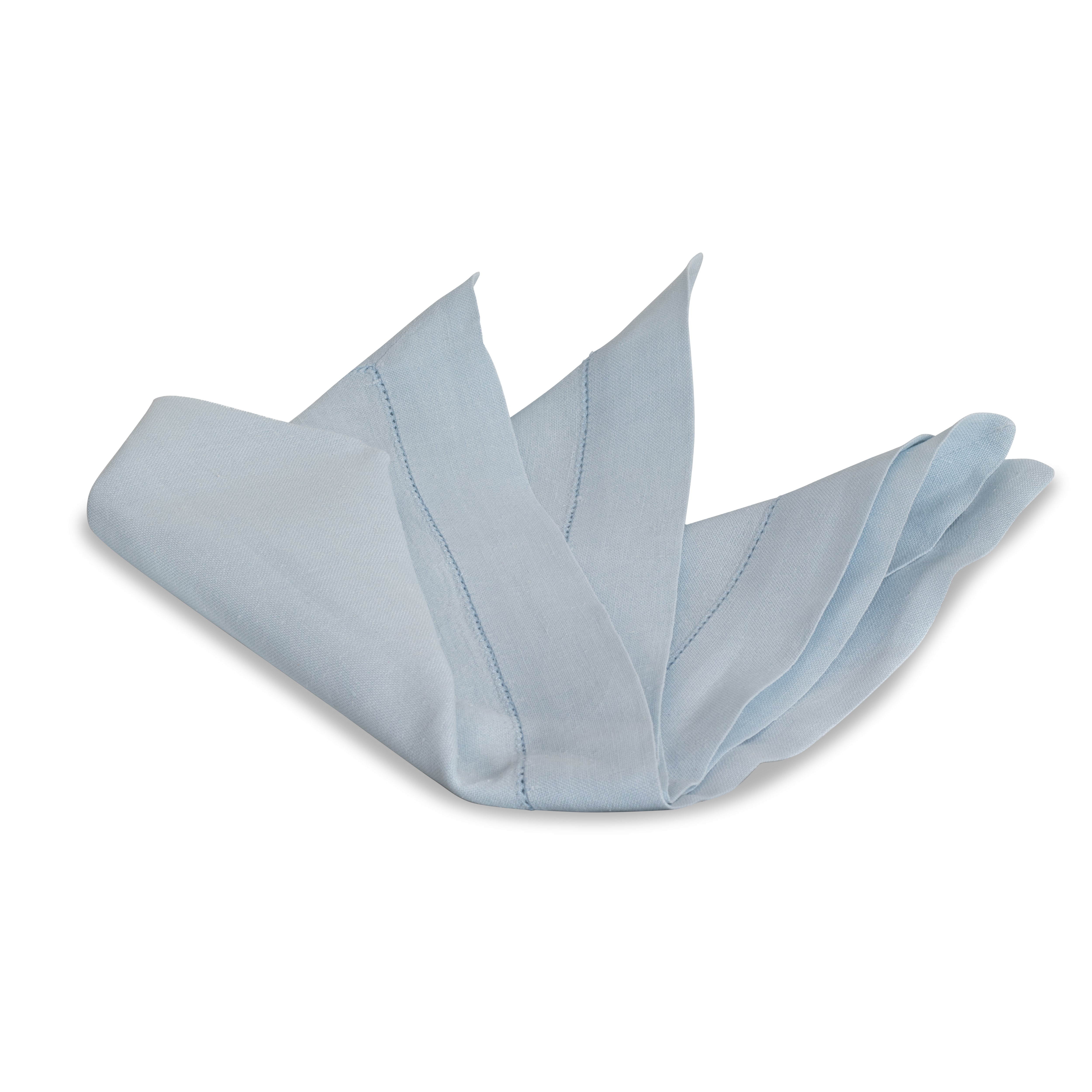 Hemstitched Baby Blue Dinner Napkin