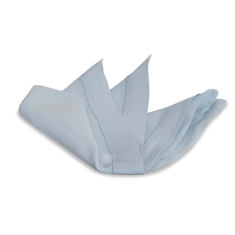 Hemstitched Baby Blue Dinner Napkin