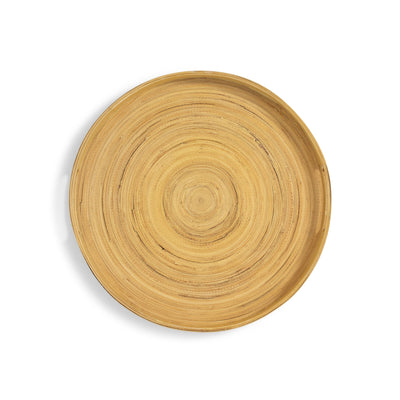 Bamboo Round Gallery Tray 16"