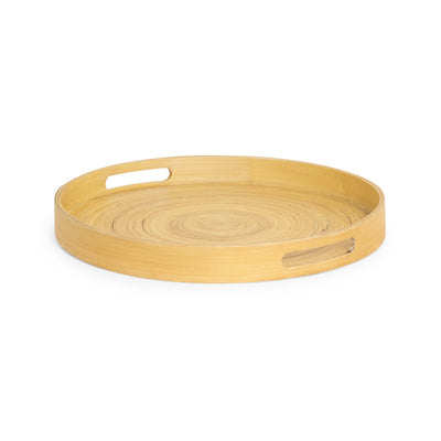 Bamboo Round Gallery Tray 16"