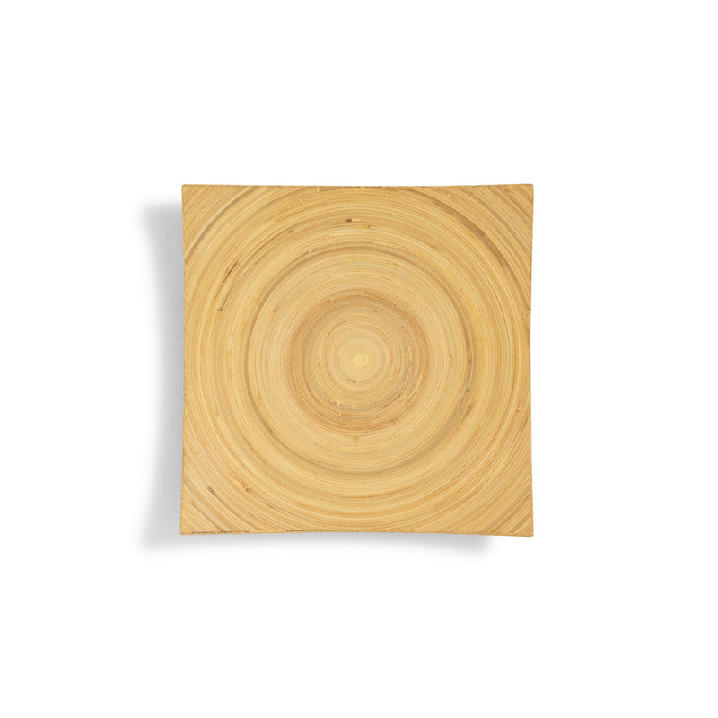 Bamboo Square Curved Tray 12"
