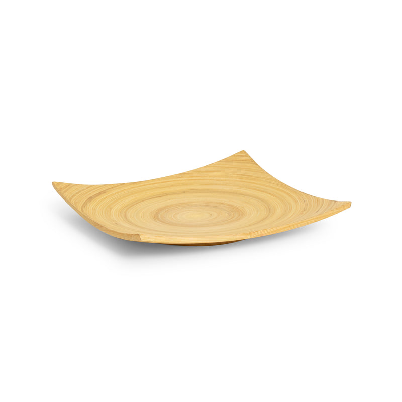 Bamboo Square Curved Tray 12"