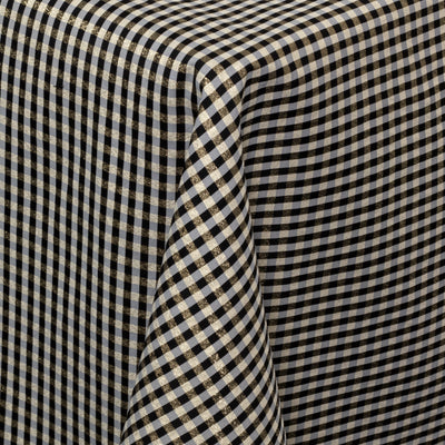 Black and Gold Taffeta Check