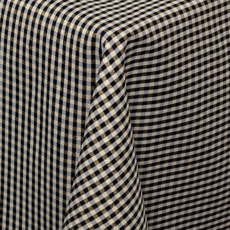 Black and Gold Taffeta Check