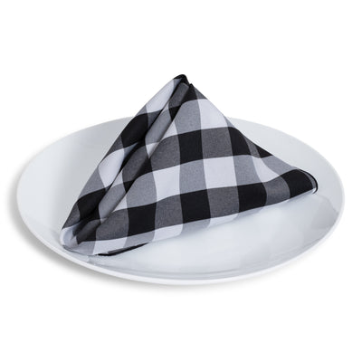 Black Check Napkin