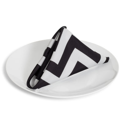 Black Chevron Napkin