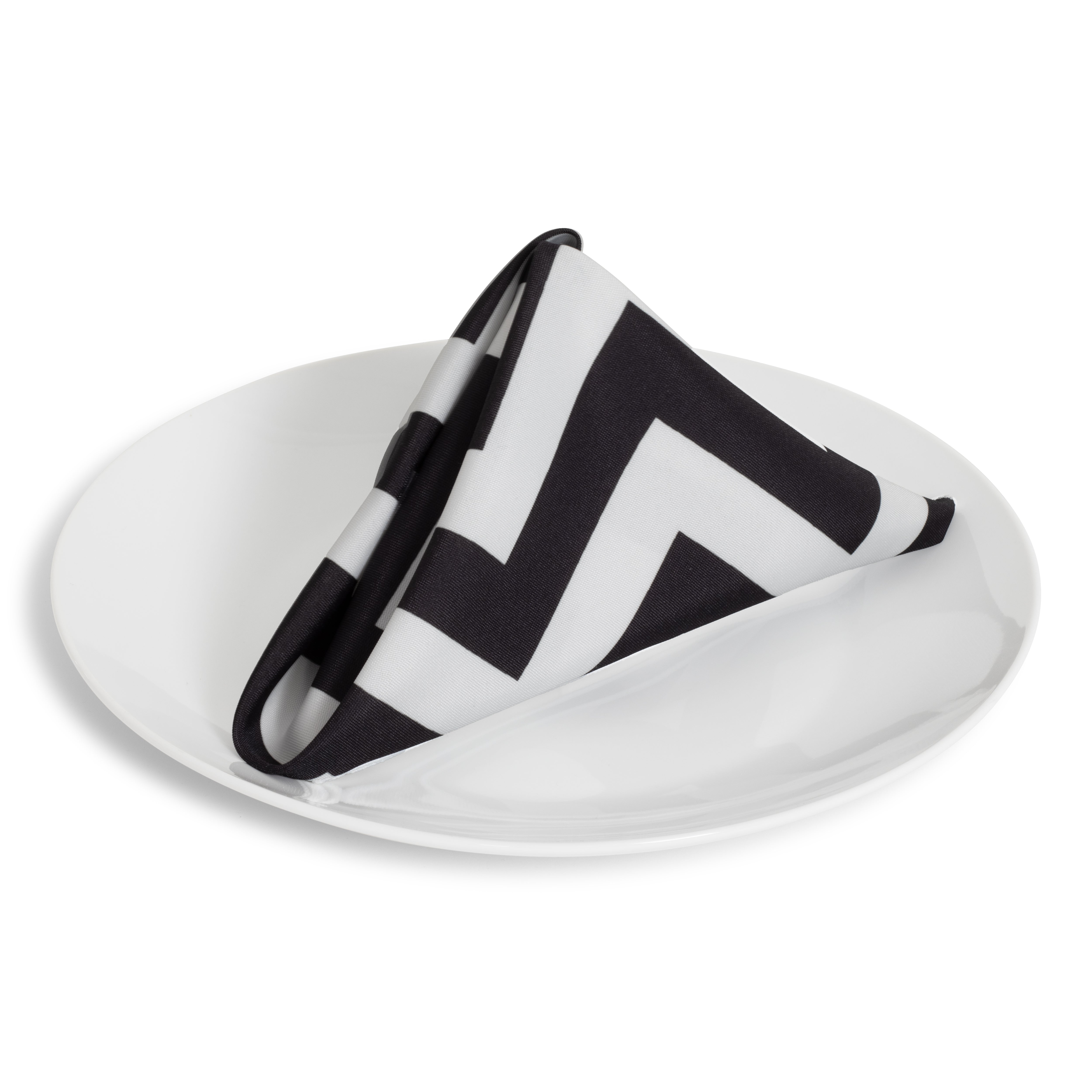 Black Chevron Napkin