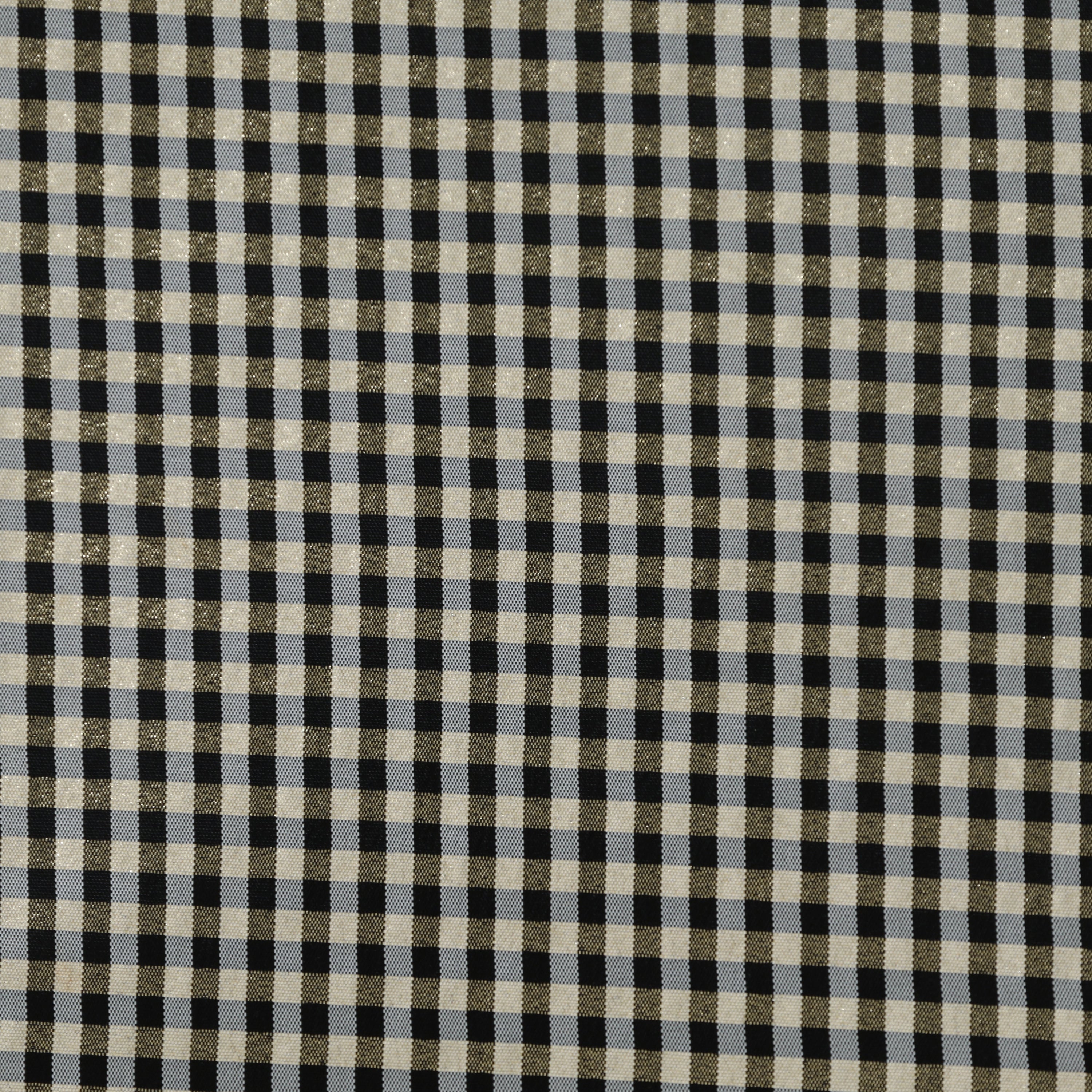 Black and Gold Taffeta Check