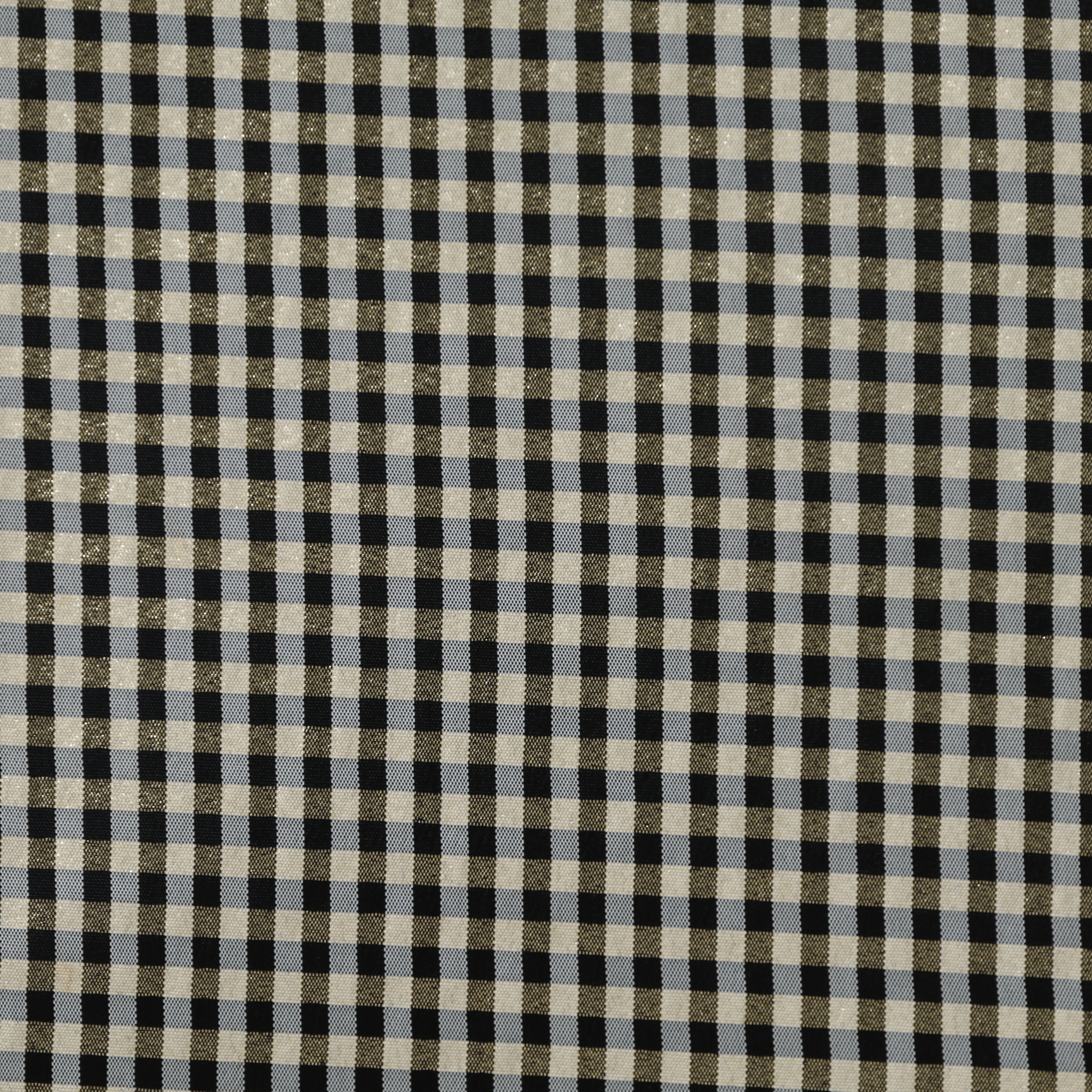 Black and Gold Taffeta Check