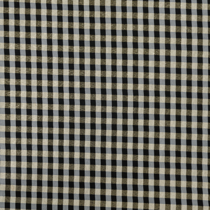 Black and Gold Taffeta Check