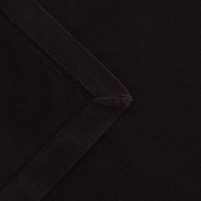 Hemstitched Black Dinner Napkin