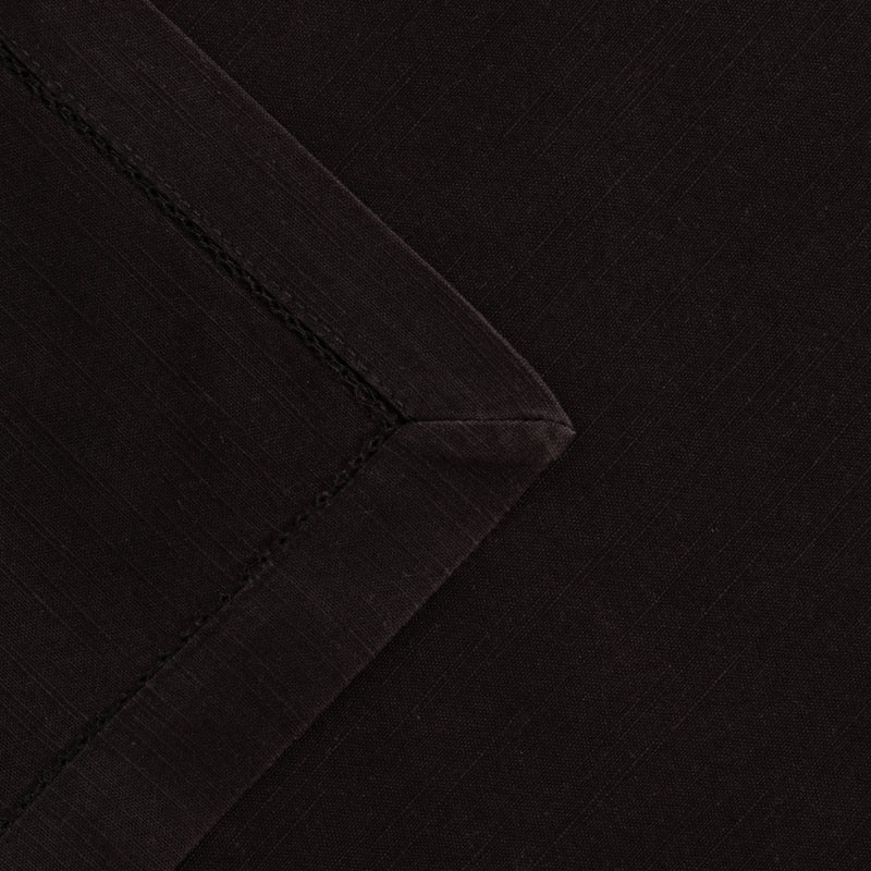 Hemstitched Black Dinner Napkin