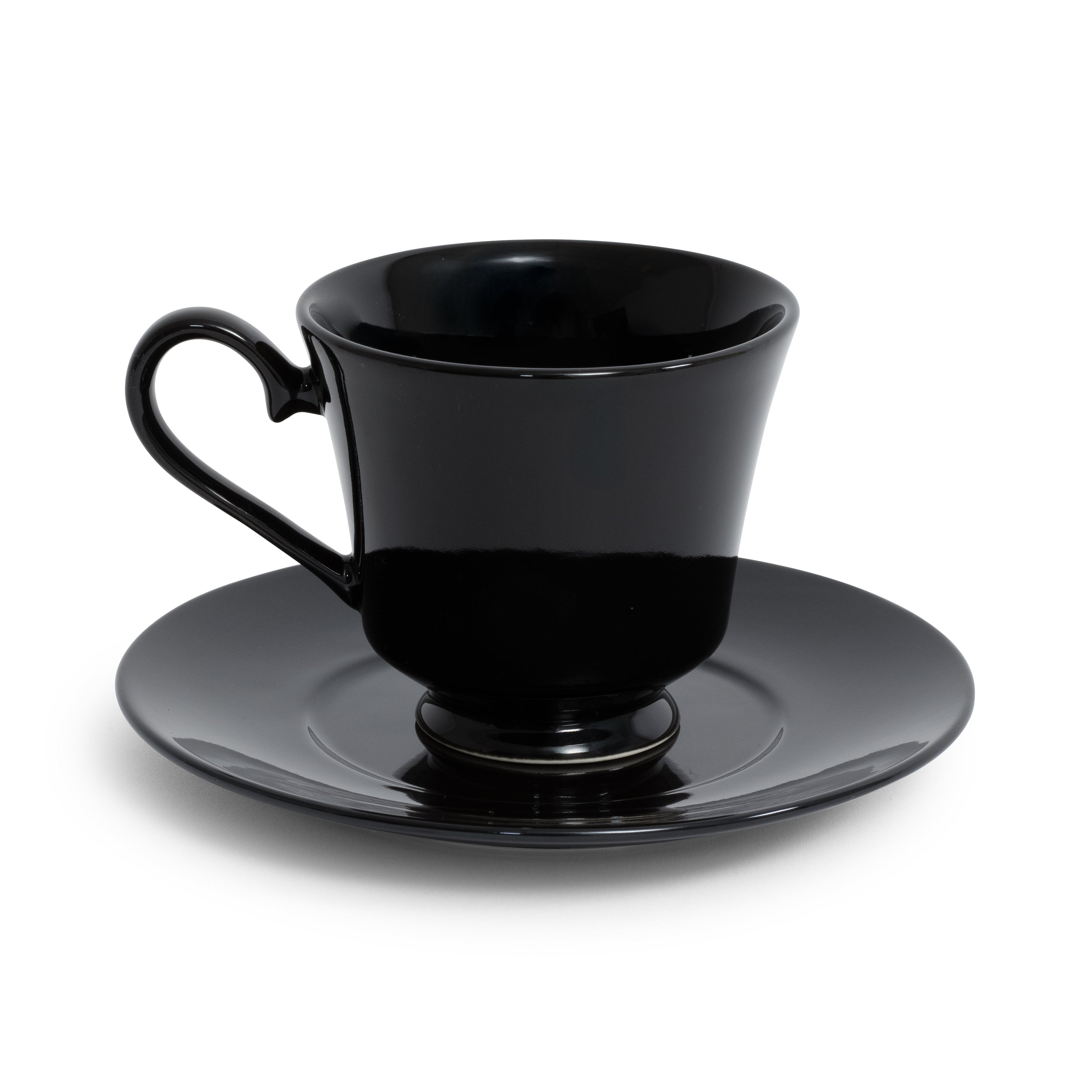 Black Rim Cup/Saucer