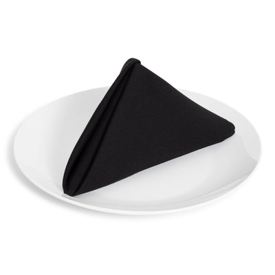 Solid Cotton Nouveau Black Napkin