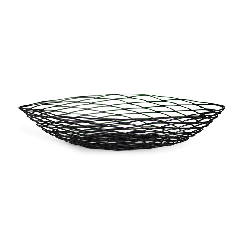 Black Wire Canoe Basket 20"L