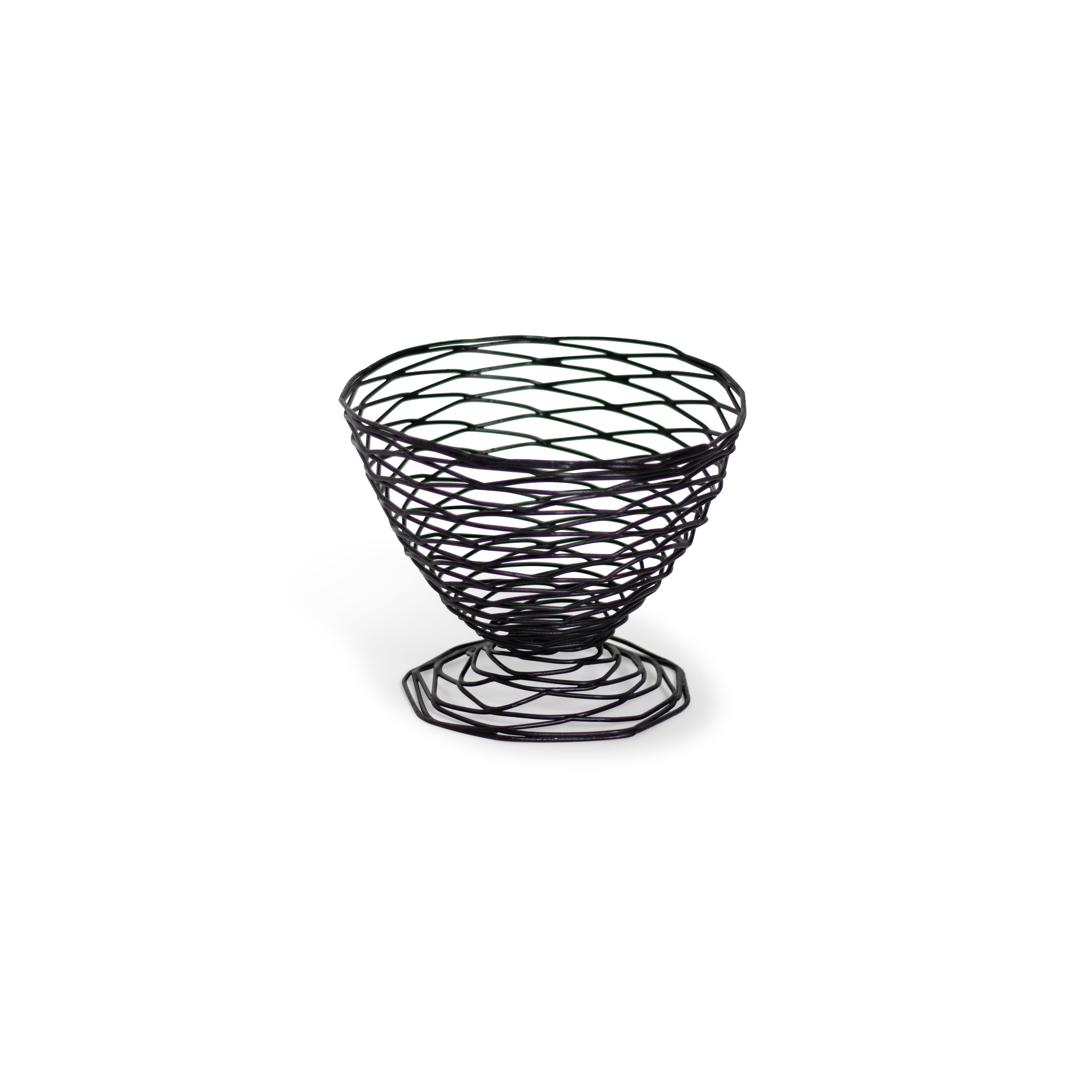 Black Wire Cone Basket