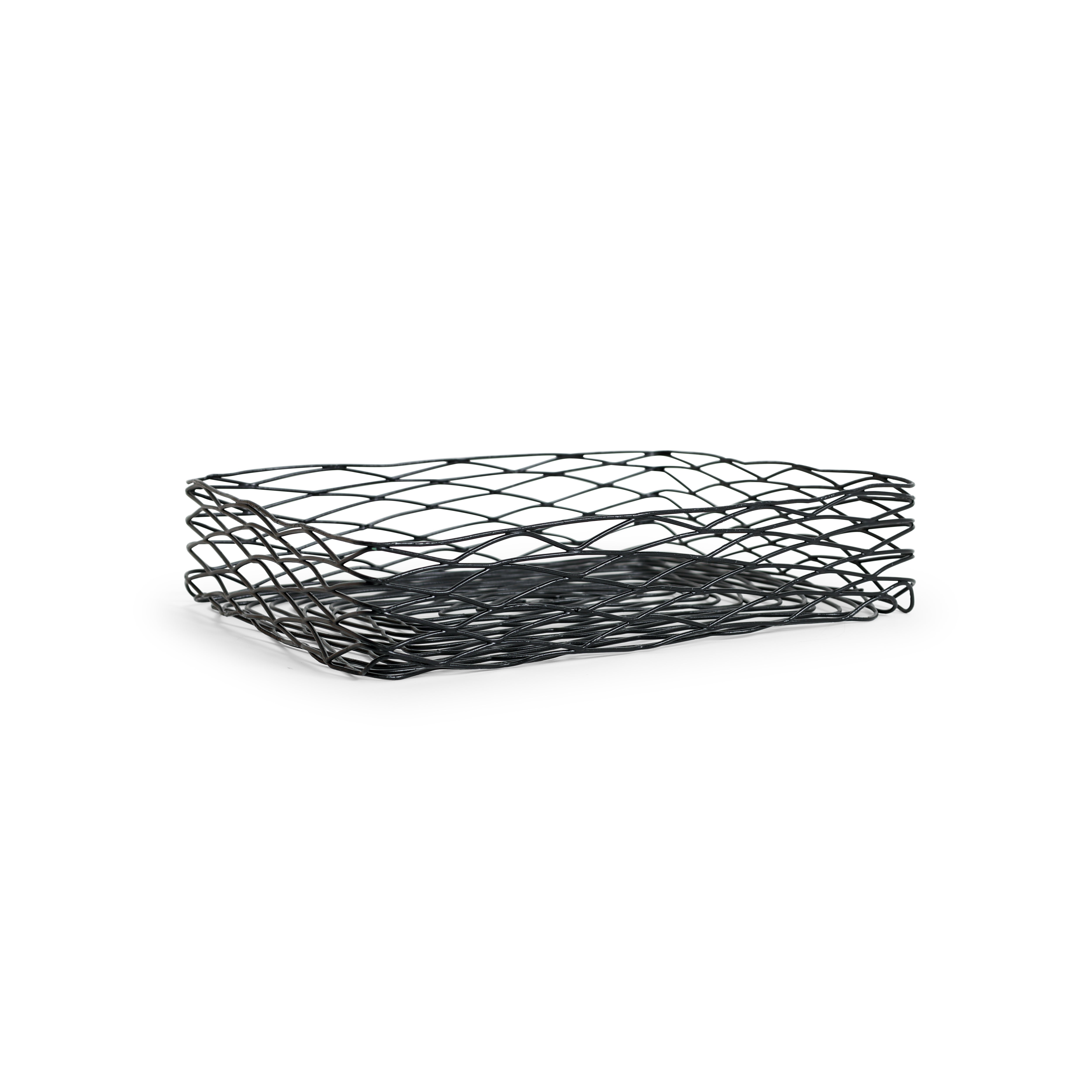 Black Wire Rectangular Basket 14" x 11"