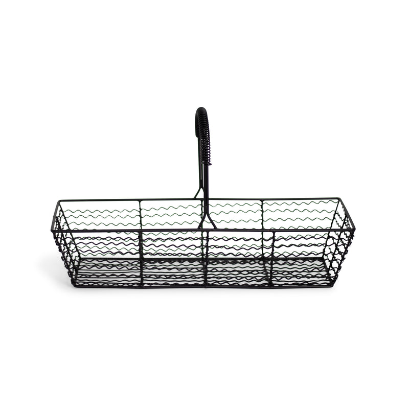 Black Wire Rectangular Basket w/Handle