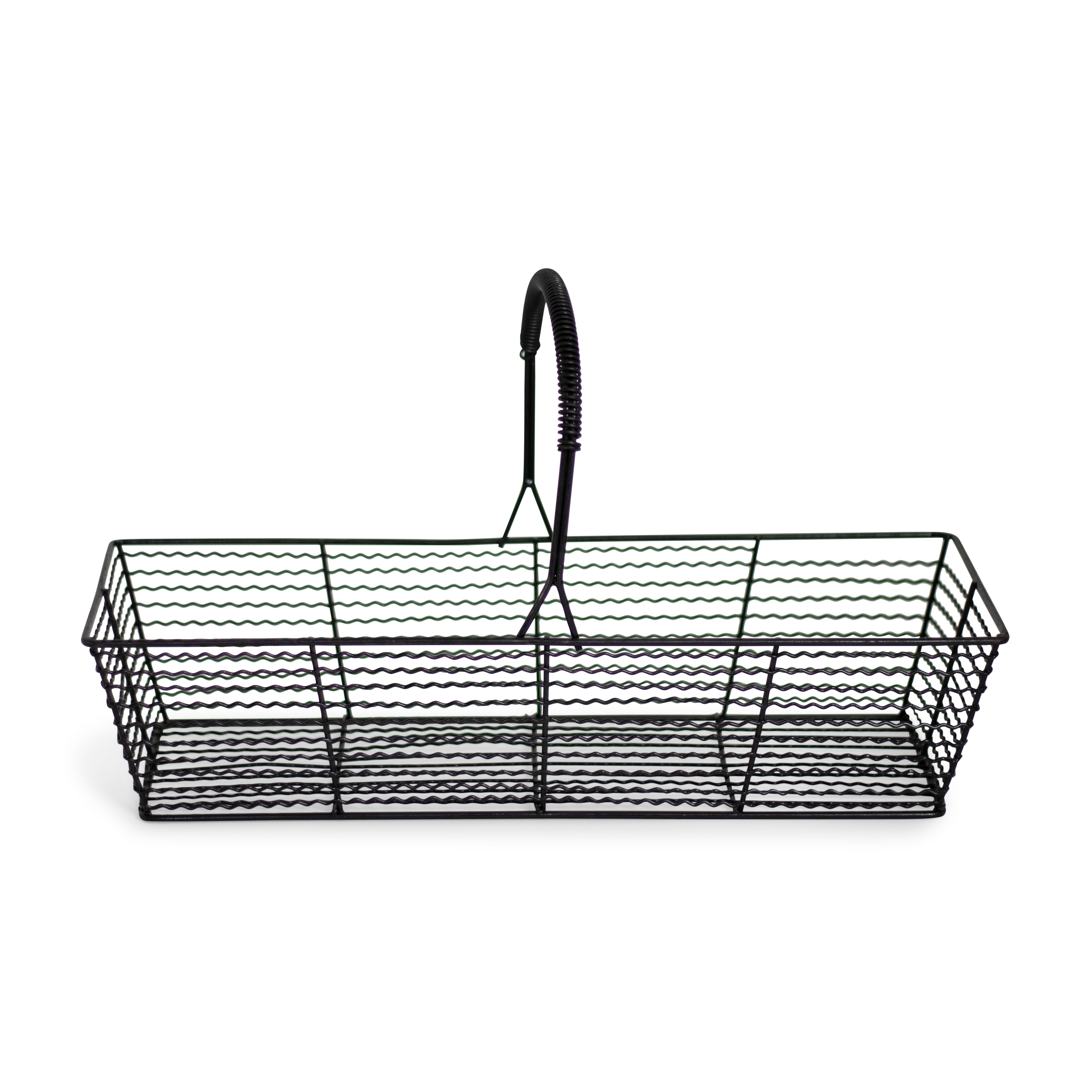 Black Wire Rectangular Basket w/Handle