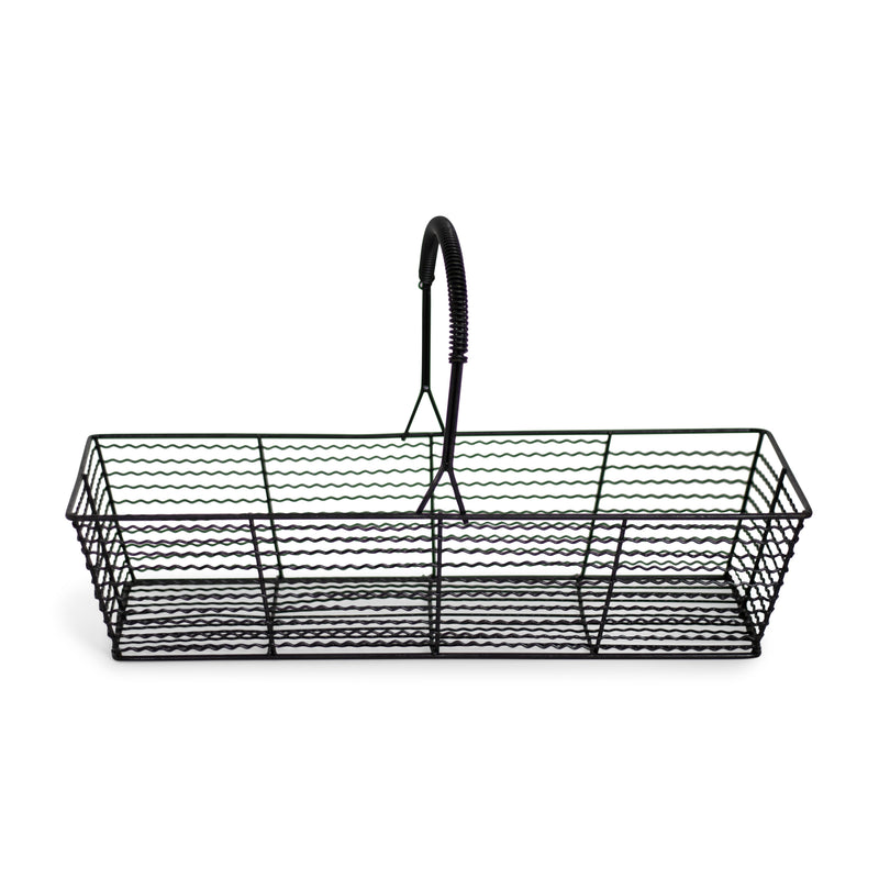 Black Wire Rectangular Basket w/Handle