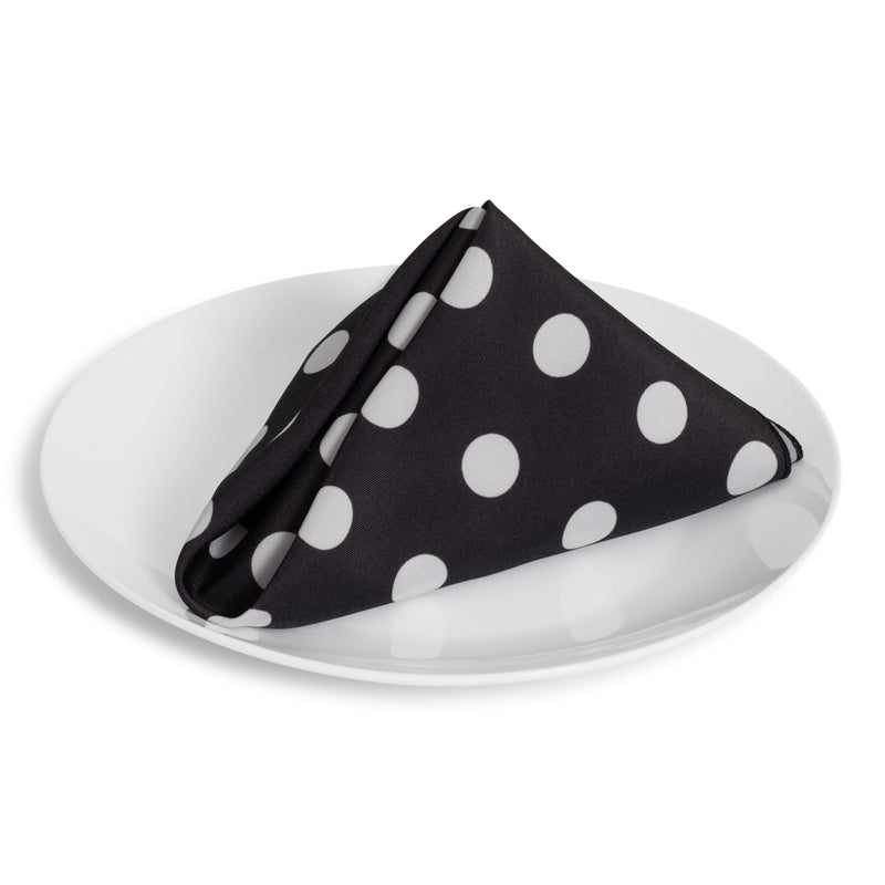 Black with White Polka Dot Napkin