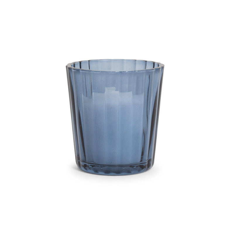 Blue Fluted Glass Votive