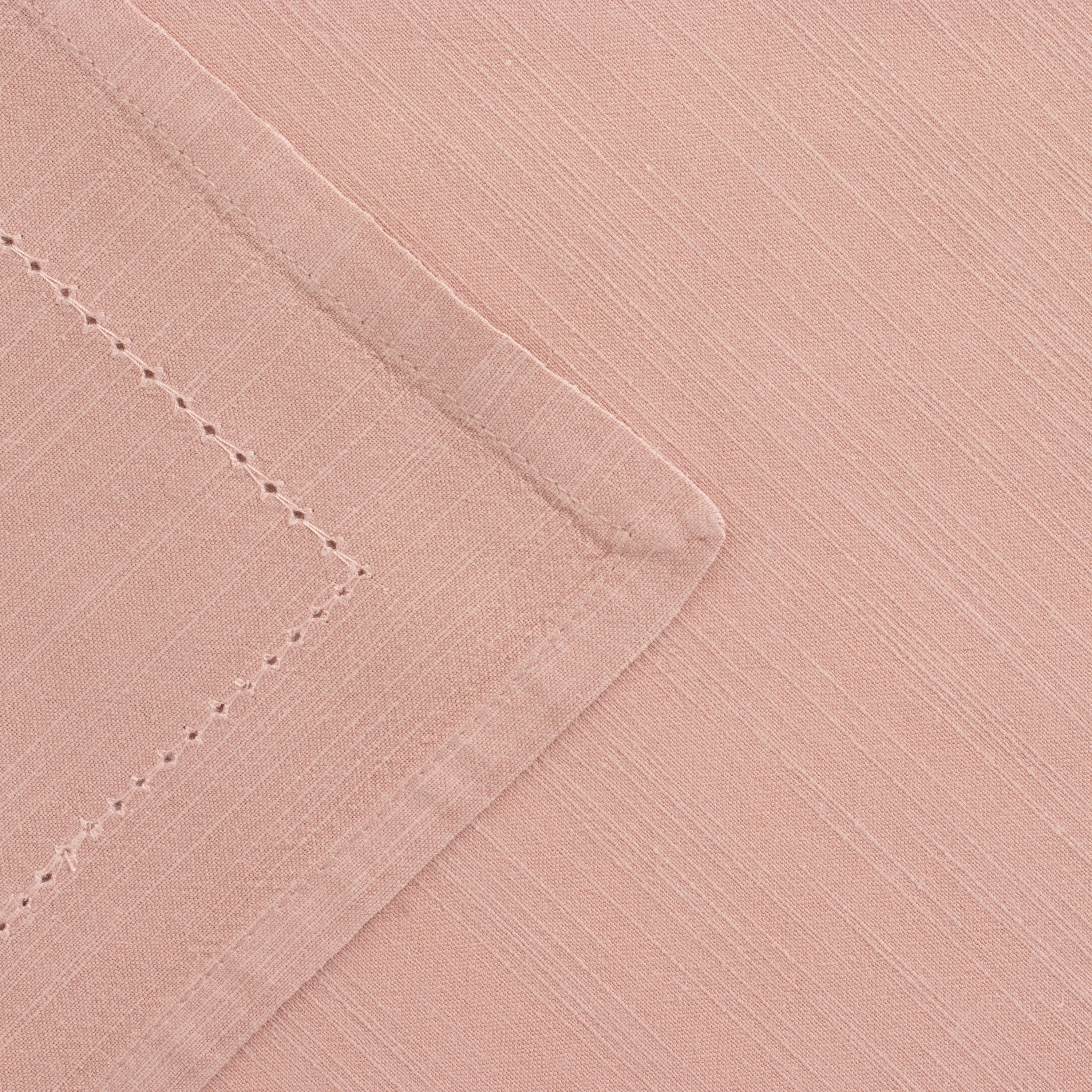 Hemstitched Blush Dinner Napkin