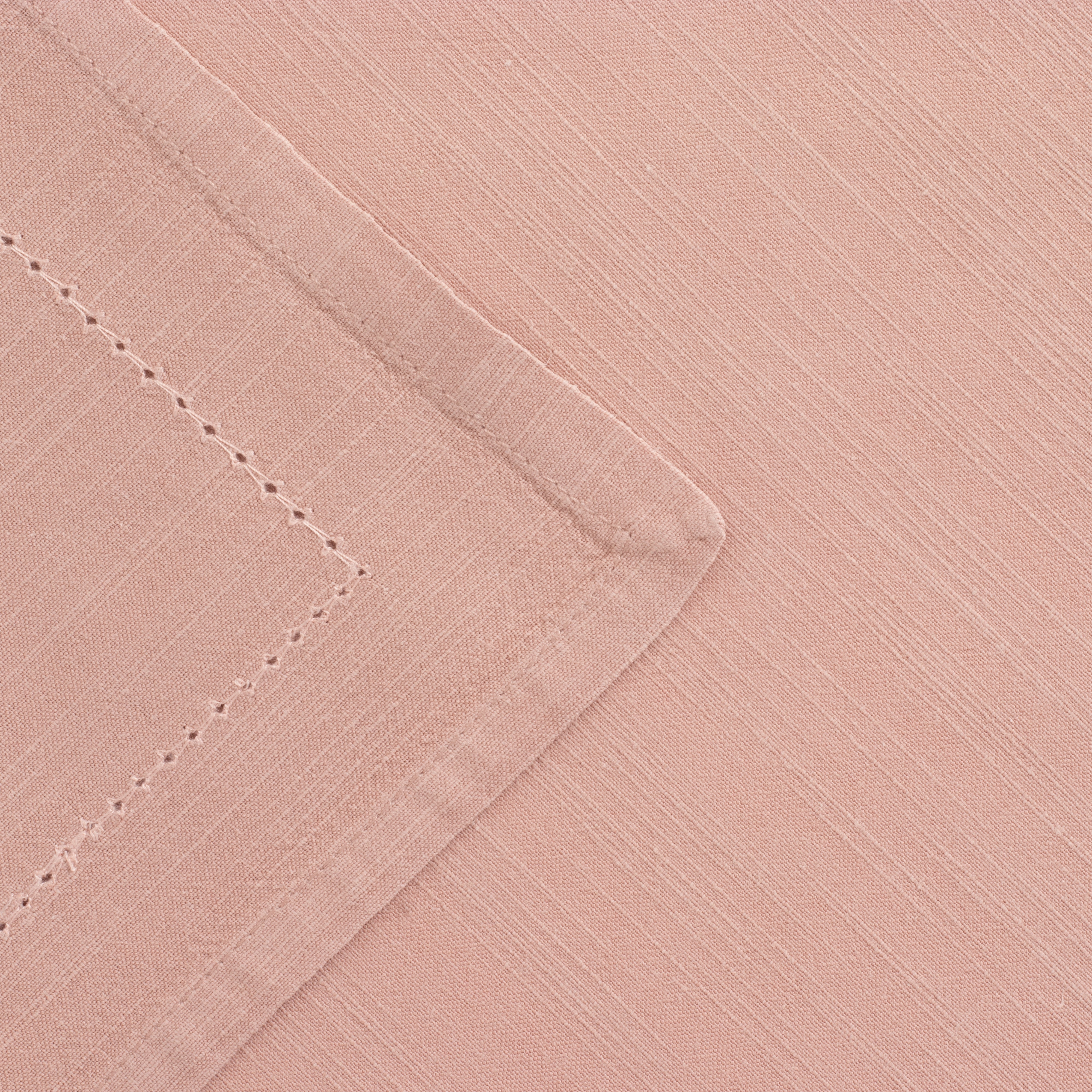 Hemstitched Blush Dinner Napkin