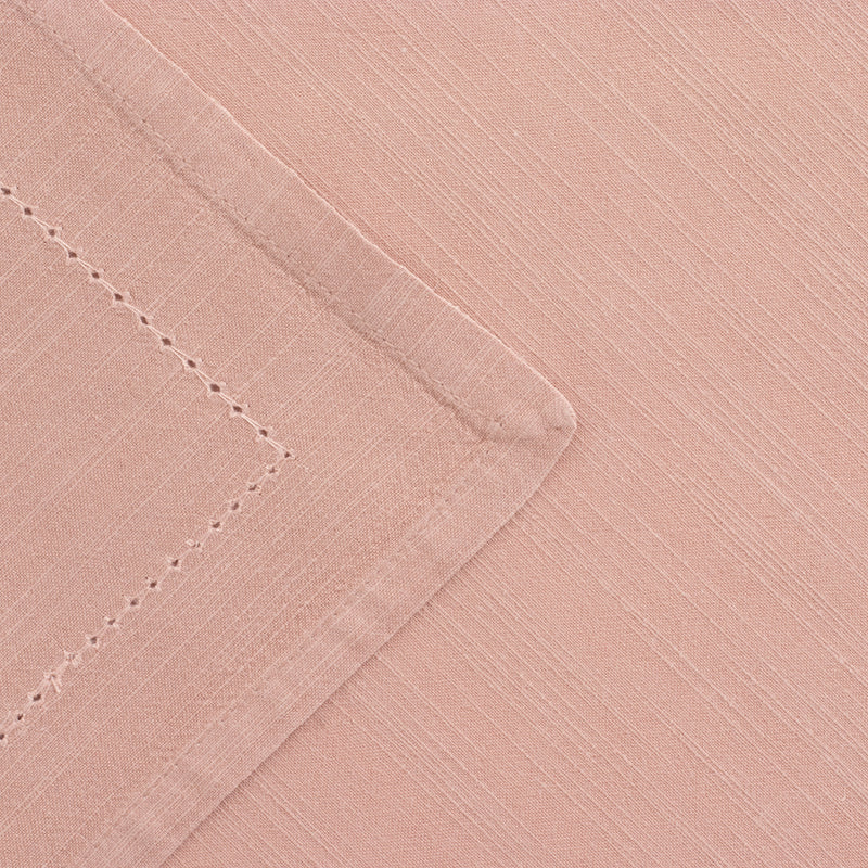 Hemstitched Blush Dinner Napkin