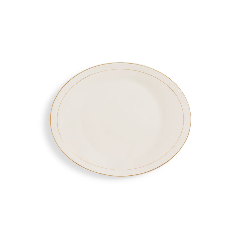 Ceramic Gold Rim Oval Platter