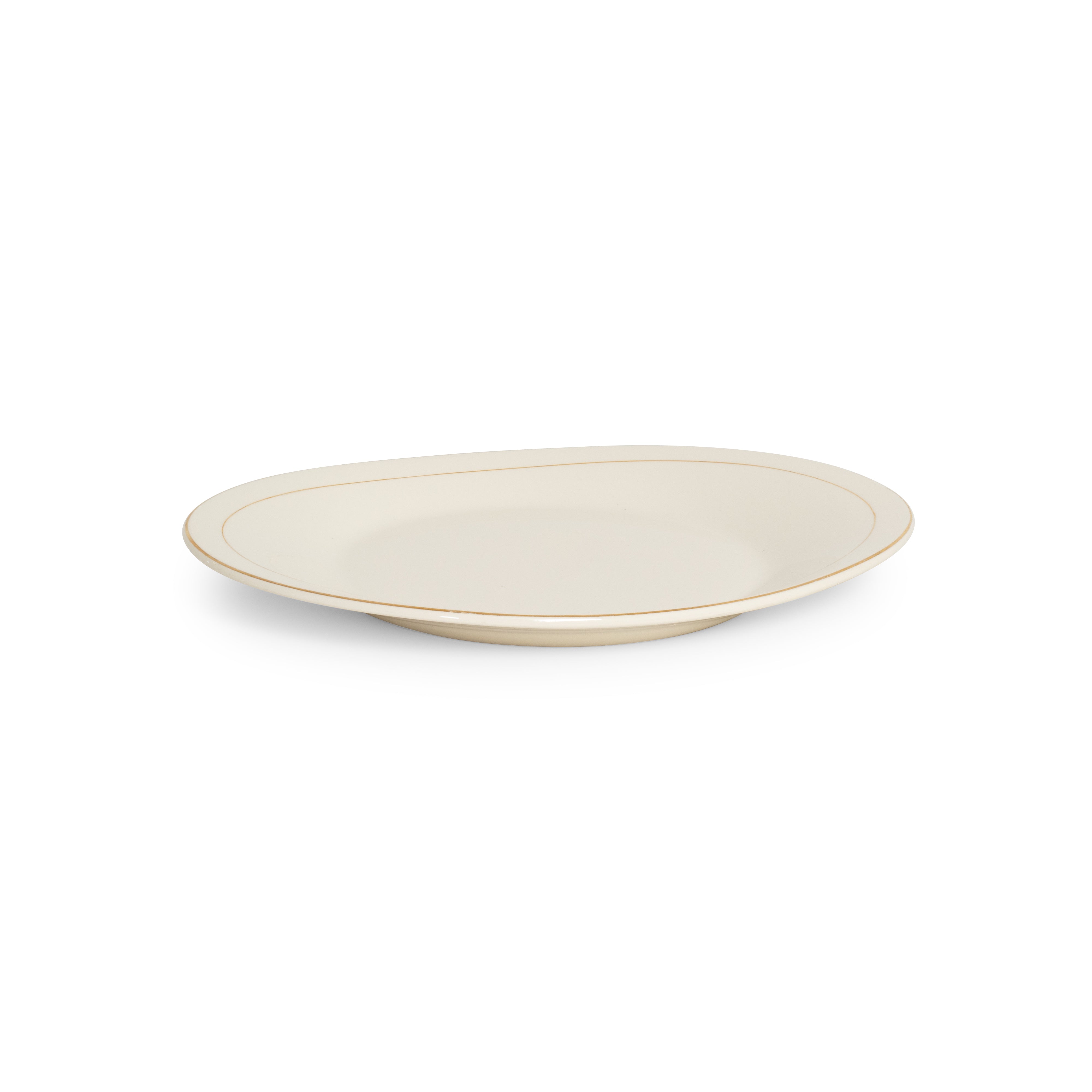 Ceramic Gold Rim Oval Platter