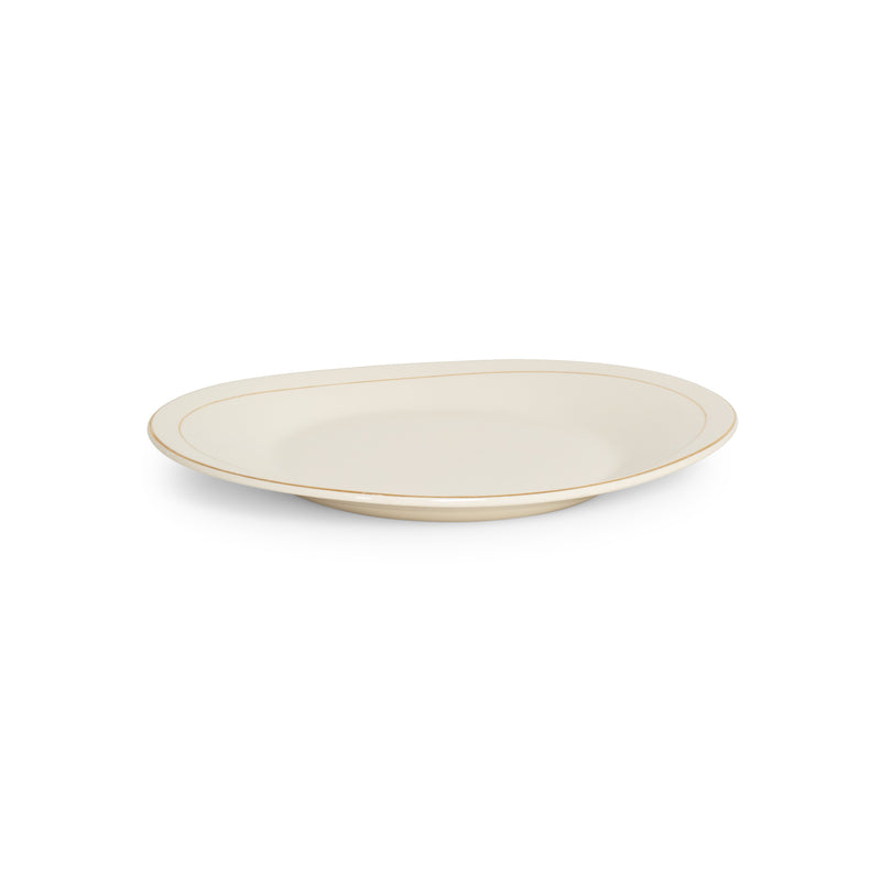 Ceramic Gold Rim Oval Platter